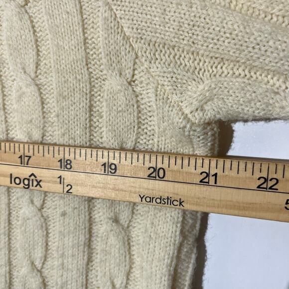 Vintage 90s Winona Knits Cream Cable Knit Long Sleeved Cardigan Women’s Size 42 - Picture 6 of 7